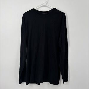 Talentless Long Sleeve Black T Shirt Men's Size Large 100% Cotton